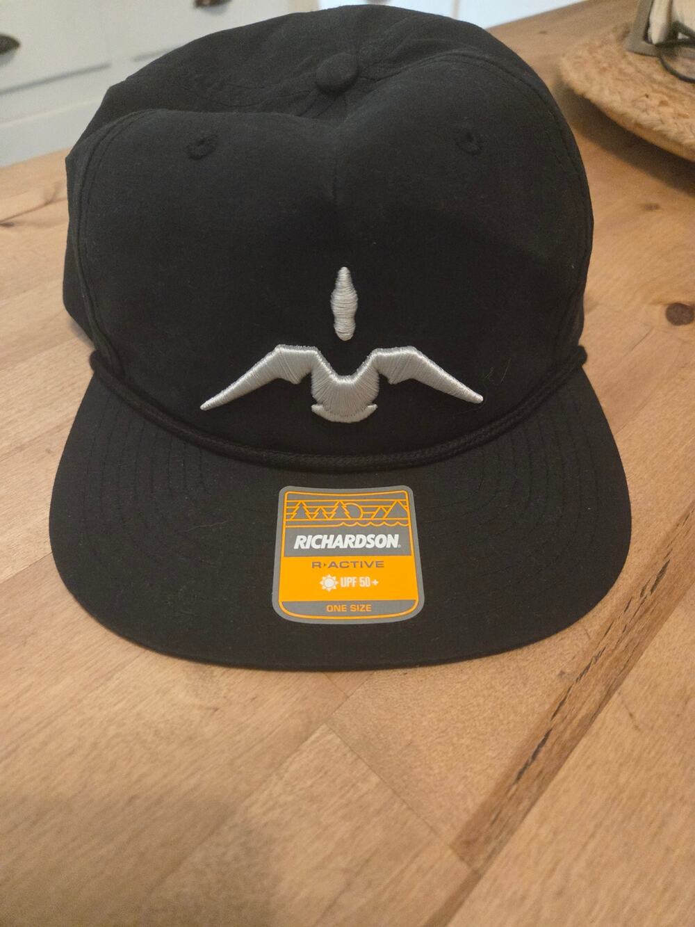 Richardson R-Active Black Rope Hat - Migra Bird Logo - NWT